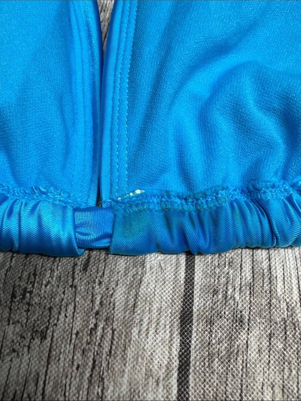 wild fable Shiny Blue Triangle Bikini Top